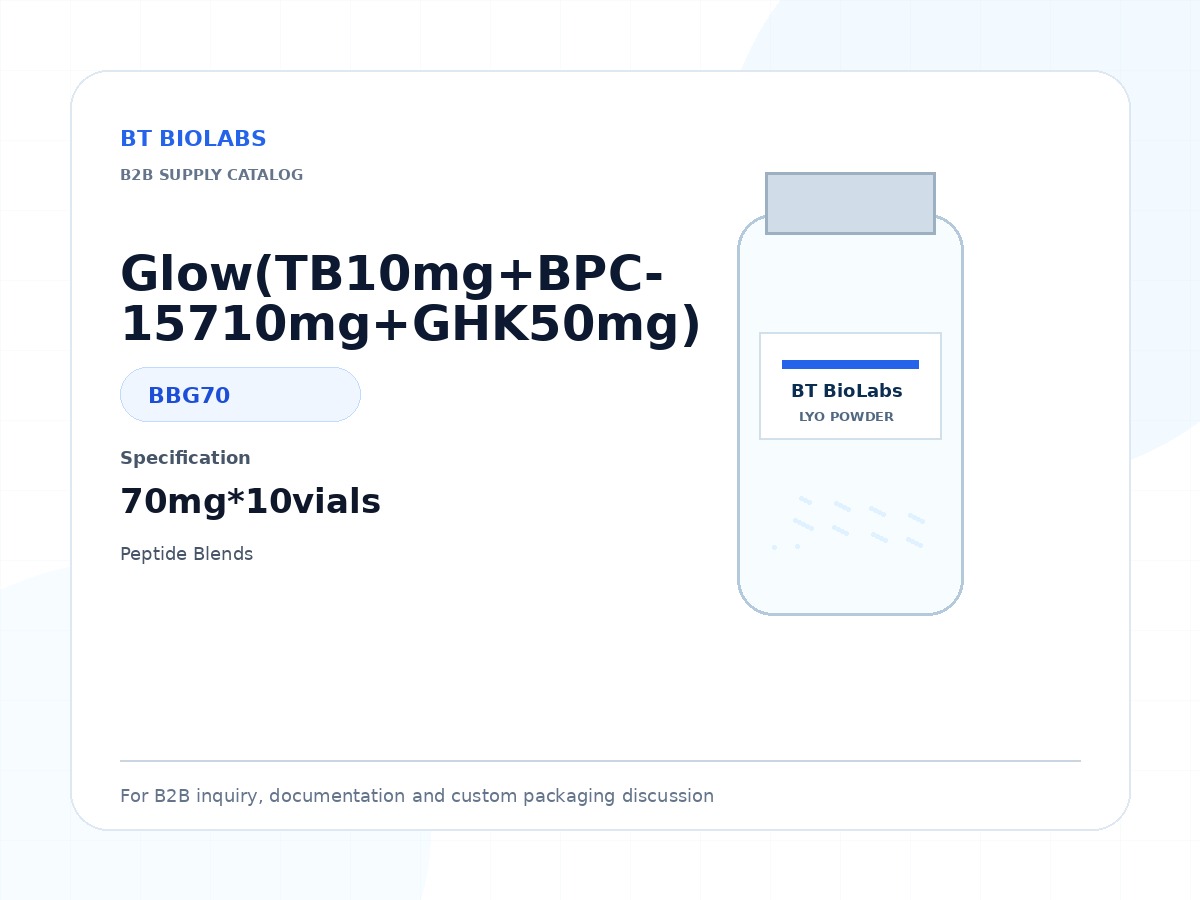 Glow(TB10mg+BPC- 15710mg+GHK50mg) 70mg*10vials product image